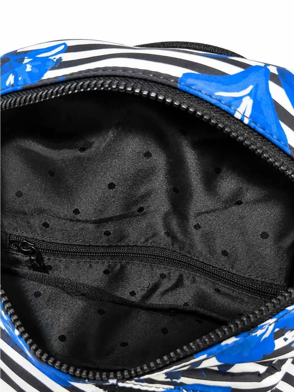 kate spade Navy Stripe Backpack with Bright Blue Floral Print